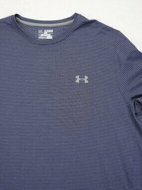 Under Armour Shirt Mens 2XL Blue ColdGear Loose Fit Long Sleeve Athletic Top